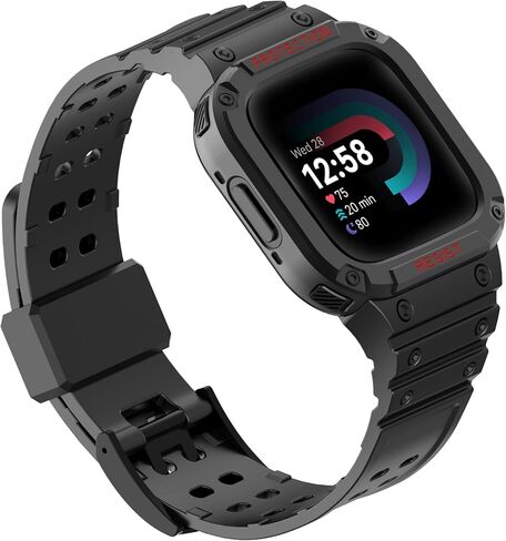 متوافق مع Fitbit بالعكس 4/3/2/Fitbit Versa Lite/Sense 2/Sense مع Case ، حامية رياضية حامية PC Cover TPU معصم للرجال ، الأخضر in Kuwait