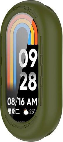 علبة السيليكون متوافقة مع غطاء الحماية من Xiaomi Smart Band 10 ، حالة حماية مقاومة للسيليكون المقاومة للسيليكون لـ Xiaomi Smart Band 10 (Army Green) in Kuwait