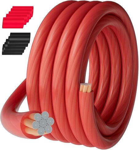 0 Gauge AWG Wire Cable 10 Ft Black, High Power Automotive Ground Primary Wire,Soft CCA Welding Battery Electrical Jumper Wire for DIY Car Audio Amp Speaker Solar Marine Generator RV Trailer Inverter in Saudi Arabia