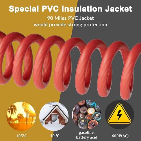 0 Gauge AWG Wire Cable 10 Ft Black, High Power Automotive Ground Primary Wire,Soft CCA Welding Battery Electrical Jumper Wire for DIY Car Audio Amp Speaker Solar Marine Generator RV Trailer Inverter in Saudi Arabia