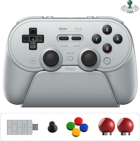 8BitDo Pro 3 Bluetooth Controller for Switch/Switch 2, TMR Joysticks,Programmable Pro Back Buttons&R4/L4 Bumpers,Hall/Tactile Triggers, Swappable ABXY Buttons, for Windows,Apple,SteamOS,Android,Purple in Kuwait