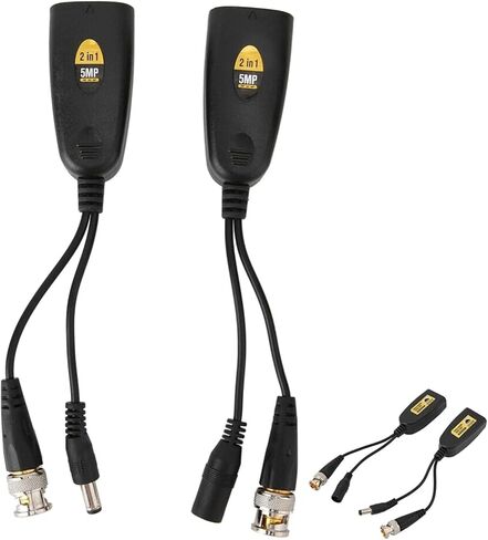 Zezefufu BNC to Poe محول ملتوية زوج المرسل فيديو Balun جهاز إرسال الأرقام AHD/CVI/TVI/CVBS in Kuwait