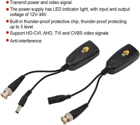 Zezefufu BNC to Poe محول ملتوية زوج المرسل فيديو Balun جهاز إرسال الأرقام AHD/CVI/TVI/CVBS in Kuwait