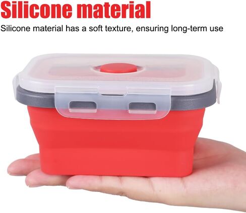 Camping Bowl, 4Pcs Collapsible Silicone Bowl Stackable Food Storage Containers Available Microwave & Fridge for Kitchen Travel Camping in Saudi Arabia