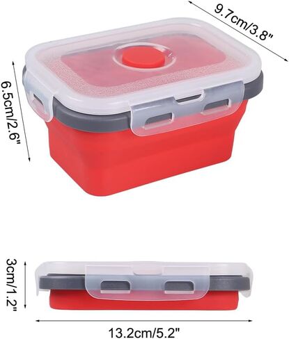 Camping Bowl, 4Pcs Collapsible Silicone Bowl Stackable Food Storage Containers Available Microwave & Fridge for Kitchen Travel Camping in Saudi Arabia