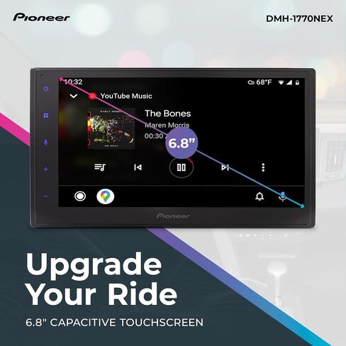 Pioneer DMH-1770NEX Double-DIN Digital Multimedia Receiver, Wired Apple CarPlay and Android Auto, 6.8" Capacitive Touchscreen in Saudi Arabia