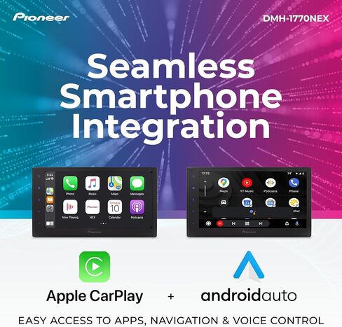 Pioneer DMH-1770NEX Double-DIN Digital Multimedia Receiver, Wired Apple CarPlay and Android Auto, 6.8" Capacitive Touchscreen in Saudi Arabia