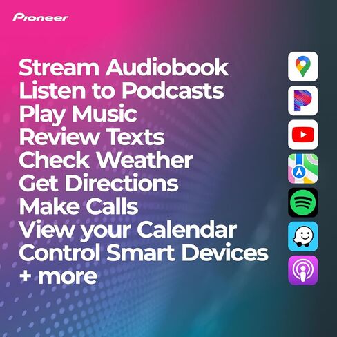 Pioneer DMH-1770NEX Double-DIN Digital Multimedia Receiver, Wired Apple CarPlay and Android Auto, 6.8" Capacitive Touchscreen in Saudi Arabia