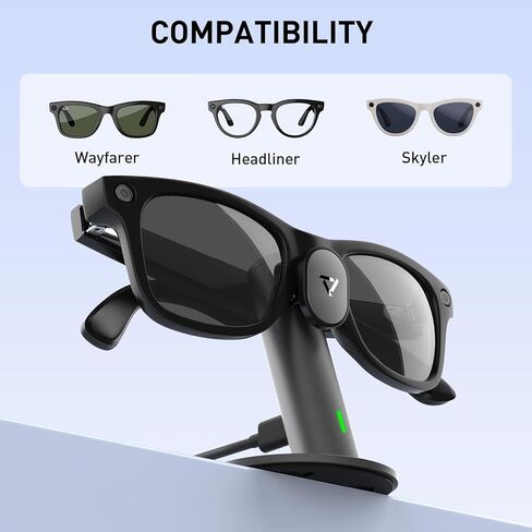Carina S1 Charging Station Compatible with Ray-Ban Meta Smart Glasses, Compact Portable Travel, Space Gray in Kuwait