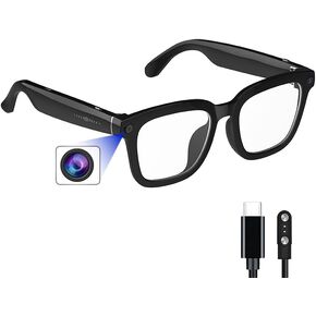 AI Smart Camera Glasses: HD 1080P Video Recording and Photo Taking, Translation, Assistant Conversation, Suitable for Outdoor and Indoor, Cycling, Hiking Travel (Black Sunglasses) in Saudi Arabia