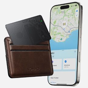 بطاقة تتبع Nomad ، تتبع البطاقات النحيف مع IPX7 مقاوم للماء وإثبات الغبار - تعقب البطاقات للمحفظة والأمتعة وجواز سفر ، 5 أشهر تتبع بطارية طويلة ، قابلة لإعادة الشحن ، متوافقة مع iOS فقط in Kuwait