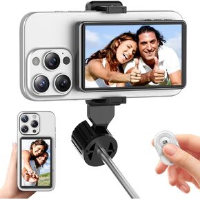 Vlog Selfie Monitor Screen, Magnetic Wireless Back Camera Monitor for iPhone & Android with 100FT Rang Bluetooth Remote for Photo/Vlog/Live Stream in Saudi Arabia