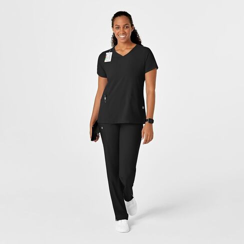 WonderWink Women's Y-Neck Wrap Top in Kuwait