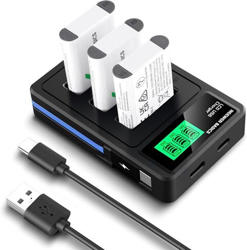 NEEWER Basics 3Pcs NP-BX1 Replacement Batteries with USB Triple Charger, 1090mAh Camera Backup Power Supply Compatible with Sony ZV1 ZV-1 II Cybershot RX100 RX100II RX100M II HDR-AS15 HDR-AS30 in Saudi Arabia
