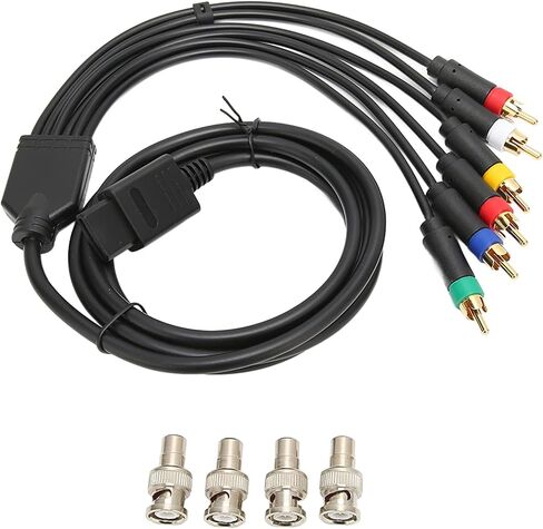 RGB RGBS Component Audio Video AV Cable Cord with 4 BNC Heads for NGC N64 SFC Game Console in Saudi Arabia