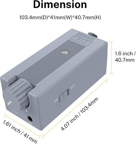 Donner EM1 Rechargeable Portable Personal in-Ear Monitor Amplifier Analog Headphone Amplifier Stereo Headphone Earphone Amp Volume Control Audio Booster with XLR and TRS Input 3.5mm Output Jack in Saudi Arabia