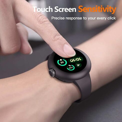 Misxi 2-pack pc screen protector case متوافق مع Google Pixel Watch 3 (2024) 45 مم ، سهولة التثبيت خفيفة الوزن غلاف واقٍ شديد الراحة لمشاهدة البكسل 3 ، أسود in Kuwait