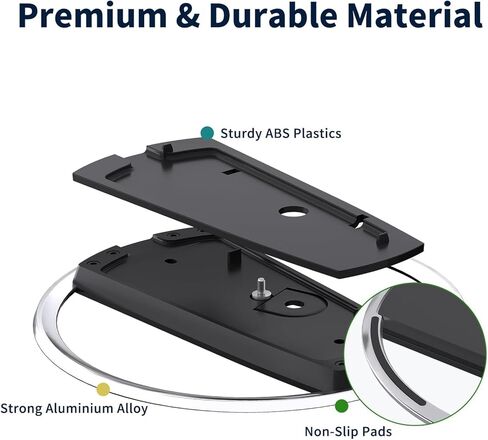 الحامل الرأسي لأجهزة التحكم النحيفة PS5/PS5 PRO/PS5 ، أقواس وحدة التحكم العمودية السوداء مع منصات مضادة للانزلاق ، وتوفير المساحة ، وجزء من إكسسوارات PS5 ، قوس سبيكة الألومنيوم in Kuwait