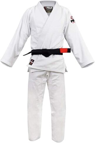 FUJI Kids All-Around Brazilian Style Jiu Jitsu Uniform with C0-Sized White Belt, Pink, Size WC1 in Kuwait