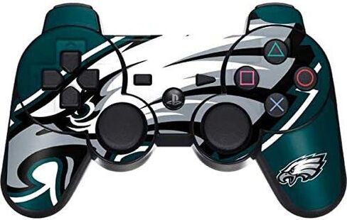 ألعاب Skinit Scenit Maming Skin متوافقة مع PS3 Dual Shock Wireless Controller - NFL Philadelphia Eago مرخص رسميًا in Saudi Arabia
