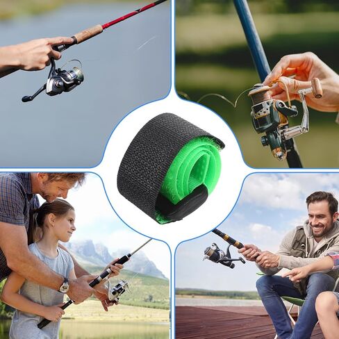 Fishing Rod Straps, 42 Pcs Fishing Rod Ties Belt Wrap Stretchy Fish Pole Straps Casting/Fly Rods Bands Accessories for Organizing and Protecting Tackle in Saudi Arabia