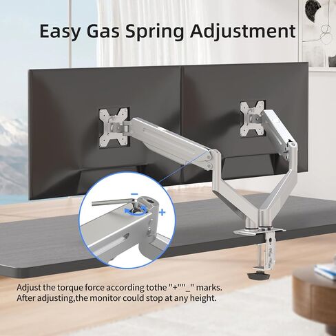 Suptek Triple Monitor Mount لمعظم شاشات من 17 إلى 32 بوصة ، وينبراء غاز تعديل Triple Monitor Mount Mount مع مجموعة Clamp & Grommet ، Black (MD8003) in Saudi Arabia