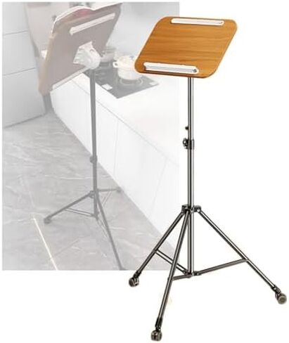 Adjustable Floor Stand with Brake Wheels for Music Sheets, Recipes, and Textbooks, Height Customizable for e Use in Saudi Arabia