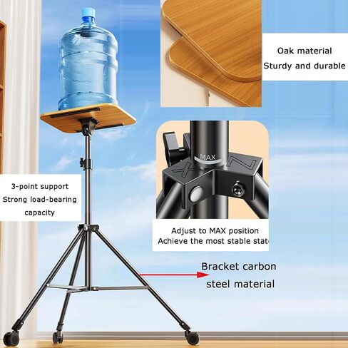 Adjustable Floor Stand with Brake Wheels for Music Sheets, Recipes, and Textbooks, Height Customizable for e Use in Saudi Arabia