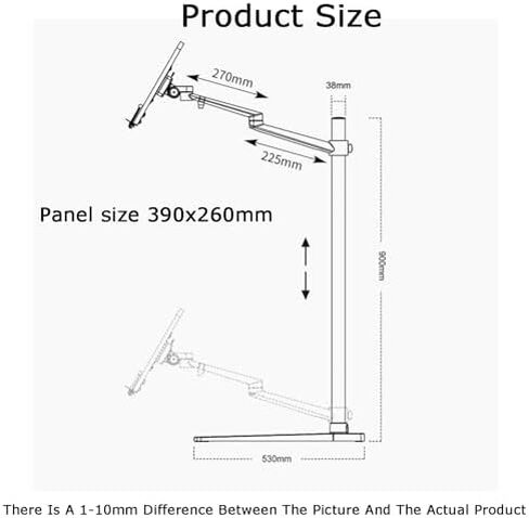 Adjustable Floor Stand for Books and Sheet Music, 180° Angle and Height Customization, Ideal for Reading and Cooking in Saudi Arabia
