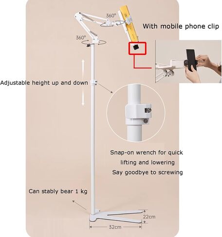Adjustable Floor Stand Holder for Books and Sheet Music, Perfect for Reading Podiums, Recipes, and Textbooks in Saudi Arabia
