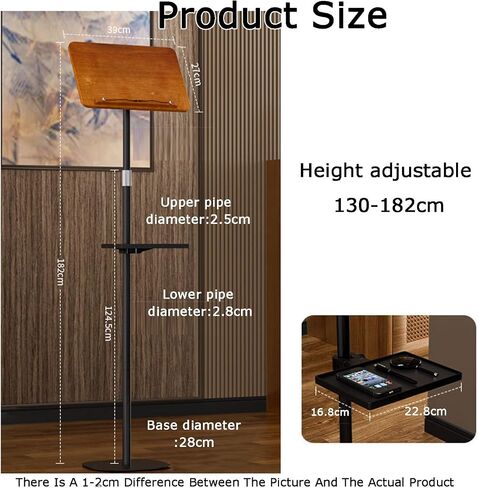 Adjustable Floor Book Stand with Tray, Sturdy Reading Stand for Cookbooks, Textbooks, and Sheet Music, Enhances Reading Comfort in Saudi Arabia