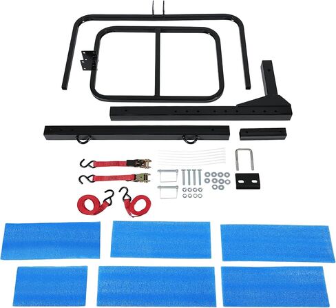 ECOTRIC RV Hitch Mount Kayak Rack Fits up to 12'' Kayaks Vertical Standing Kayak Carrier 2'' Hitch Receiver Height Adjustable 150LBS for RV Truck SUV Heavy Duty Steel in Saudi Arabia