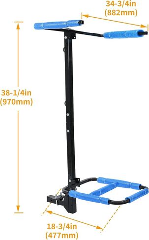 ECOTRIC RV Hitch Mount Kayak Rack Fits up to 12'' Kayaks Vertical Standing Kayak Carrier 2'' Hitch Receiver Height Adjustable 150LBS for RV Truck SUV Heavy Duty Steel in Saudi Arabia