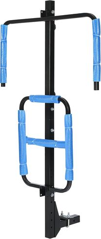ECOTRIC RV Hitch Mount Kayak Rack Fits up to 12'' Kayaks Vertical Standing Kayak Carrier 2'' Hitch Receiver Height Adjustable 150LBS for RV Truck SUV Heavy Duty Steel in Saudi Arabia