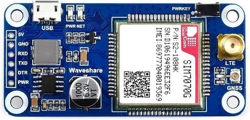 waveshare sim7070g nb-iot/cat-m/gprs قبعة للتوت مع GNSS دعم المواقع الفرقة العالمية in Saudi Arabia