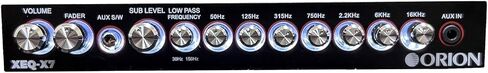 Orion XEQ-X70BTM 7-Band Graphic Equalizer W/Bluetooth –Marine Grade IPX5 Rated, Subwoofer Control, Front 3.5mm AUX Input, Rear RCA, High Level Speaker Input, Half-DIN Size for Boats, ATVs, UTVs, Cars in Saudi Arabia