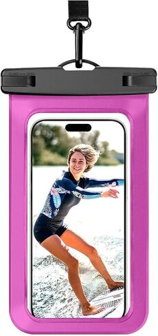 1/2/4 حقيبة مقاومة للماء حقيبة جافة على الهاتف المحمول المتوافقة مع iPhone 16 15 14 13 12 Pro Max Plus Black | Universal ، حتى 8.3 "، سفينة سياحية ، قوارب الكاياك ، شاطئ أساسي ، IPX8 مقاومة للمياه ، 1 حزمة in Kuwait