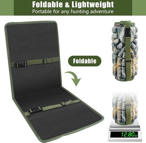 Two Man Tree Stand Seat Cushion, Foldable Memory Foam, Silent Waterproof | Deer Stand Seat Cushion, Waterproof Replacement Pad, Outdoor Hunting, Deer Tree Ladder Stand Accessories, Two Man Seat in Saudi Arabia