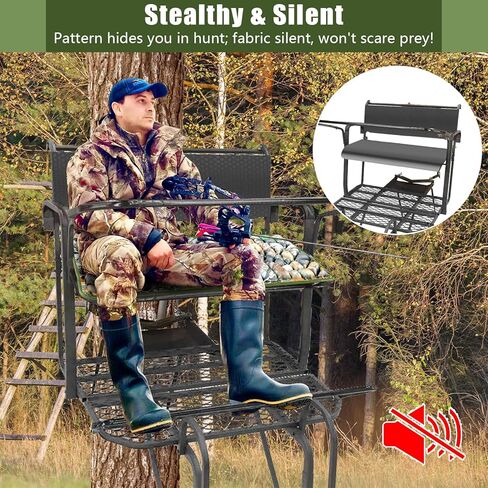 Two Man Tree Stand Seat Cushion, Foldable Memory Foam, Silent Waterproof | Deer Stand Seat Cushion, Waterproof Replacement Pad, Outdoor Hunting, Deer Tree Ladder Stand Accessories, Two Man Seat in Saudi Arabia