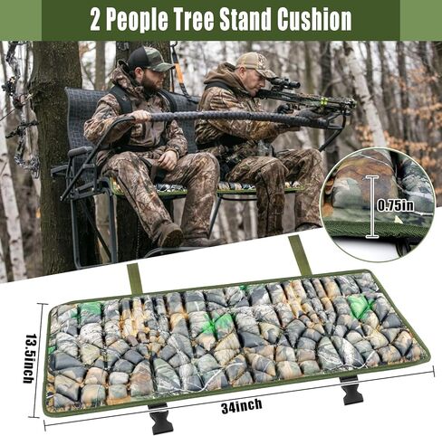 Two Man Tree Stand Seat Cushion, Foldable Memory Foam, Silent Waterproof | Deer Stand Seat Cushion, Waterproof Replacement Pad, Outdoor Hunting, Deer Tree Ladder Stand Accessories, Two Man Seat in Saudi Arabia
