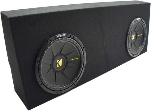Kicker CompC CWCS10 Dual 10" Custom Sub Box 2 Ohm Compatible with Toyota Tundra 07-13 Bundle in Saudi Arabia