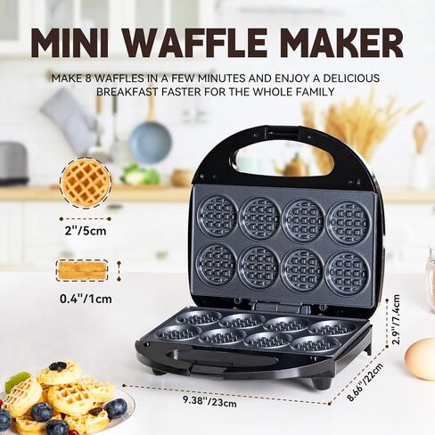 Mini Pancake Maker, Machine Nonstick Small Pancake Maker with Quick Heat-Up Make 8 pcs Pancakes, Pancake Maker for Kids, Just Add Batter, Suitable for Breakfast, Snacks, Desserts (Mini Pancakes Maker) in Saudi Arabia