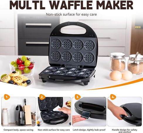 Mini Pancake Maker, Machine Nonstick Small Pancake Maker with Quick Heat-Up Make 8 pcs Pancakes, Pancake Maker for Kids, Just Add Batter, Suitable for Breakfast, Snacks, Desserts (Mini Pancakes Maker) in Saudi Arabia