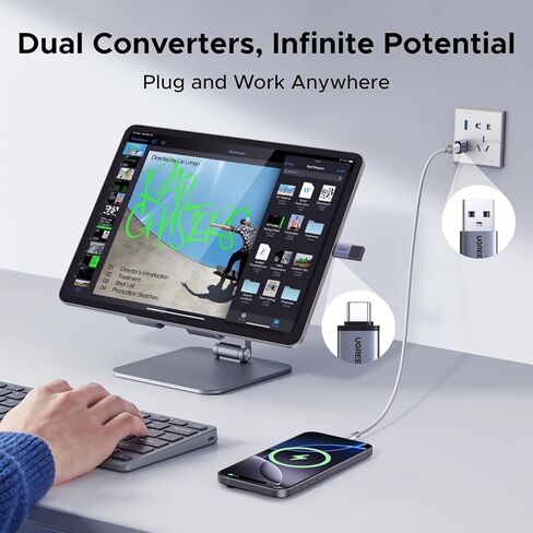 UGREEN USB إلى USB C Adapter & USB C إلى محول USB Combo 4-Pack ، شاحن محول من النوع C من النوع 10 متوافق مع MacBook و iPhone 16/15 و iPad و Samsung Galaxy و Apple Watch in Kuwait