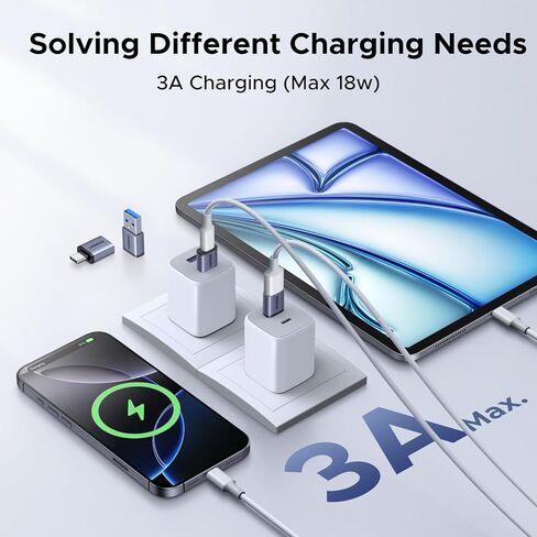 UGREEN USB إلى USB C Adapter & USB C إلى محول USB Combo 4-Pack ، شاحن محول من النوع C من النوع 10 متوافق مع MacBook و iPhone 16/15 و iPad و Samsung Galaxy و Apple Watch in Kuwait