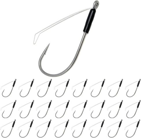 Reaction Tackle Neko Hooks/Wacky Hooks - Perfect for Bass Fishing, Finesse Neko Rig, Wacky Style (25-Pack) in Saudi Arabia