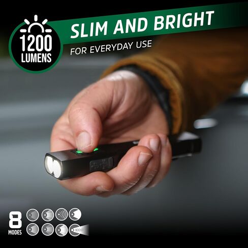Energizer Flashlight 1200SL-R Tactical EDC Rechargeable Flash Light, 1200 Lumens Compact Flat Pocket Light in Saudi Arabia