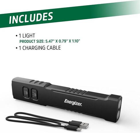 Energizer Flashlight 1200SL-R Tactical EDC Rechargeable Flash Light, 1200 Lumens Compact Flat Pocket Light in Saudi Arabia