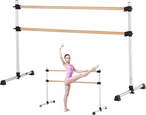 Vevor Ballet Barre ، 4 أقدام من الألومنيوم بار بار للمنزل ، قضبان رقص الباليه المحمولة بذاتها ، معدات استوديو للياقة البدنية المضادة للارتفاع ، لتوازن بيلاتيس. in Saudi Arabia