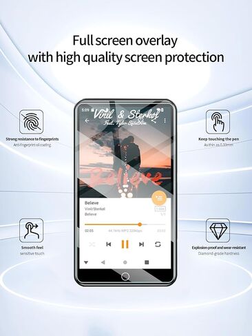 واقي الشاشة لمشغلات Fanvace MP3 & MP4 مع شاشة تعمل باللمس ومكبر صوت 4 بوصات ، فيلم مقاوم للخدش عالي الدقة ، واضحة HD ، خالية من الفقاعات مع طقم التثبيت السهل ، 3 حزمة. in Saudi Arabia